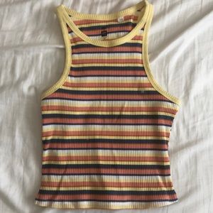 Me to we striped tank top
